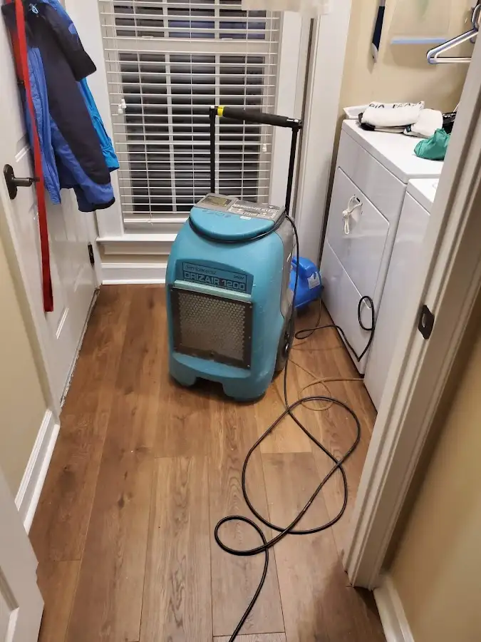 Commercial dehumidifier deployed for Flood Damage Cleanup in Springville